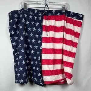 Denim & Co Beach Men's 8" Inseam Printed Swim Trunk 4XL